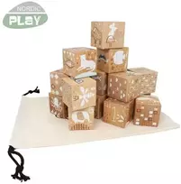 Nsh Nordic Mediniai kaladėlės iš buko medienos, 16 vnt. NORDIC PLAY Nature (805-785)