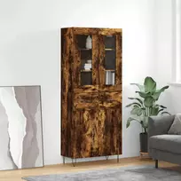 Komoda, dūminio ąžuolo spalvos, 69,5x34x180cm, apdirbta mediena