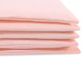 Patalynės komplektas Vaikiška medvilninė patalynės užvalkalų 2 dalių komplektas 120x90 cm švelniai rožinis