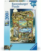 Ravensburger Dėlionė 200 vnt. - Ropliai ir vandens gyvūnai