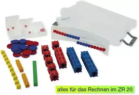 Dėlionė TimeTEX Basic Plus matematikos rinkinys, skaičiai iki 20, 58 vnt. dėžutėje, balta/raudona (TT93108)