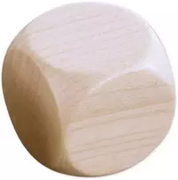 Dėlionė TimeTEX Mediniai kauliukai be ženklų, 30 mm, 10 vnt. maišelyje (TT93505)