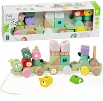 Medinė dėlionė–traukinukas Vikšras Classic World Montessori