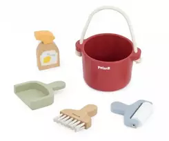 Viga Toys VIGA PolarB medinis valymo rinkinys "Little Cleaner" kibiras