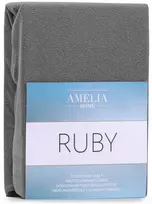 Paklodė su guma frotinė pilka Amelia Home Ruby