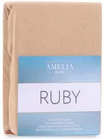 Paklodė su guma frotinė smėlio spalvos Amelia Home Ruby