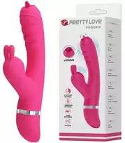 „Pretty Love“ vibratorius čiulpimui, klitorio masažuoklis, 3in1, 7 režimai, 20cm
