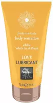 Hot Love Lubricant Edible Gel Baltas Tea & Peach Vanduo-Based 100ml