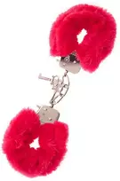 Dream Toys Kajdanki-METALINIAI RANKINIAI SU PLIŠU Raudonas