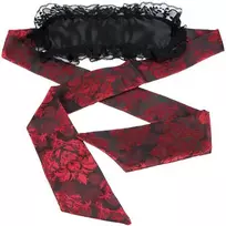 CalExotics Scandal Juodas Eye Mask - Adjustable, Double-Padded Brocade Design