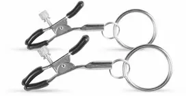 Easytoys Spenelių spaustukai su jungties žiedu sex bdsm