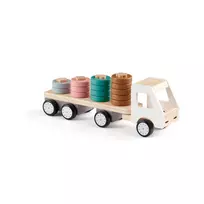 Kids Concept Vaikiškas konceptas – rūšiavimo sunkvežimis su priekaba | Daugiaspalvis (AIDEN)