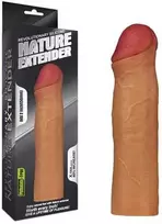 Lovetoy Nature Pridėkite 2 colių revoliucinį silikoninį natūralios tekstūros ilgintuvą