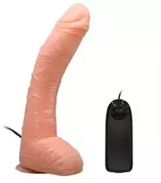 BAILE Dildo lenktas penio siurbtukas nuotolinio valdymo pultelis 28 cm