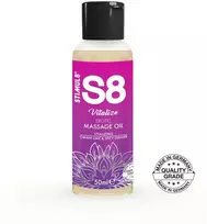 Stimul8 S8 S8 masažinis aliejus 50 ml Omano laimo ir aštraus imbiero