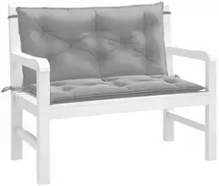 Sodo suoliuko pagalvėlės, 2vnt., pilkos, 100x50x7cm, audinys