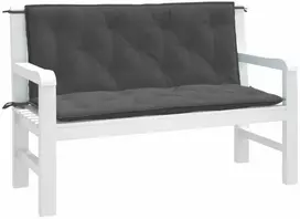 Sodo suoliuko pagalvėlės, 2vnt., antracito, 120x50x7cm, audinys