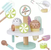 Tooky Toys Mediniai magnetiniai ledai su stovu TOOKY TOY