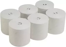 Rankšluostis Kimberly Clark Lorika SCOTT Essential rankšluosčiai, baltas, kartonas = 6 ritinėliai x 350 m