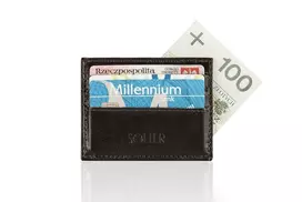 Solier Accessories Kortelių dėklas vyrams SOLIER SA13 - Tamsiai rudas
