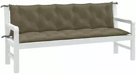 Sodo suoliuko pagalvėlės, 2vnt., taupe, 180x50x7cm, audinys
