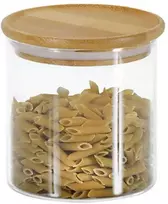 Stiklinis indas su bambukiniu dangteliu, 500 ml, KESPER