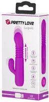 Pretty Love Vibrator Bunny su masažuokliu, slystančiu 15 cm 4 režimais