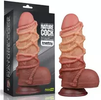 LOVETOY 9,5 colio dvigubo sluoksnio platininis silikoninis kranas su virve