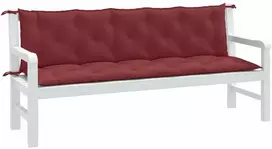 Sodo suoliuko pagalvėlės, 2vnt., vyno, 180x50x7cm, audinys