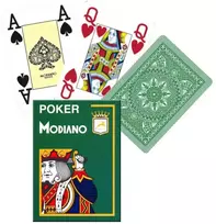 Poker 4 Jumbo Index Modiano Žaidimų Kortos (Tamsiai Žalios)