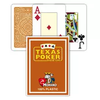Modiano Texas Poker Hold Em Jumbo Index Žaidimų Kortos (Rudos)