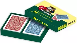 ''98'' Pokerio Kortų 2 Kaladžių Rinkinys Modiano Limituodo Leidimo Dėžutėje (Raudonos Ir Mėlynos)