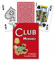 Modiano Poker Club Žaidimų Kortos (Raudonos)