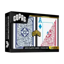 Copag Legacy 4 Colors Poker Size Žaidimo Kortos Dviguba Kaladė (Raudonos Ir Mėlynos)