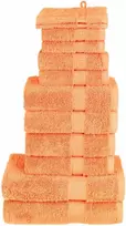 Rankšluostis Rankšluosčių rinkinys SOLUND, 12vnt., oranžiniai, 600g/m²