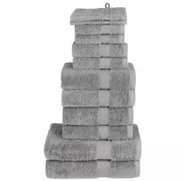 Rankšluostis Rankšluosčių rinkinys SOLUND, 12vnt., pilki, 600g/m²