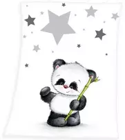 Baby Best Kocyk su mikrofibry 75x100 Panda 8739 bambus gwiazdki pled dziecięcy