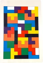 Medinė dėlionė žaidimas - Tetris, 40 det.