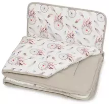 Multitex Muslino patalynės komplektas kūdikiams, antklodė 80.100 cm ir pagalvė 30.40 cm, antialerginis silikoninis užpildas, saugos sertifikatas, vaikiška patalynė