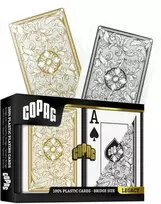 Copag Legacy Bridge Jumbo Index Žaidimo Kortos Dviguba Kaladė (Juoda Ir Auksinė)