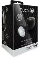 Ouch By Shots Round Gem Butt Plug - Large