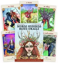 Blue Angel Mėlyna Angel Mėlyna Angel Norse Goddess Rune Oracle Kortos