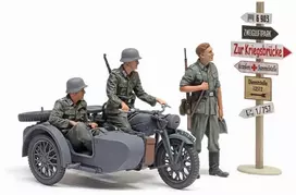 Konstruktorius Tamiya Zündapp KS600 motociklas ir šoninė priekaba 35384