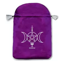 Lo Scarabeo Sensual Wicca Satininis Violetinis Maišelis Kortoms