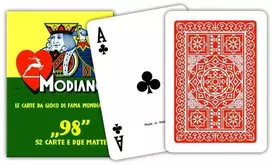 Modiano ''98'' Pokerio Kortos (raudonos)