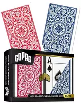 Copag Elite Bridge Jumbo Index Žaidimo Kortos Dviguba Kaladė (raudonos Ir Mėlynos)