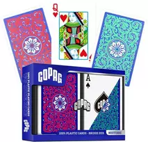 Copag Elite Bridge Regular Index Žaidimo Kortos Dviguba Kaladė (Raudonos Ir Žalios)