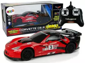 Nuotoliniu būdu valdomas sportinis automobilis Corvette C6.R, 2.4 G, 1:24, raudonas