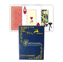 Modiano Ramino Acetate Quality Žaidimų Kortos (Raudonos)