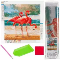Kūrybinis rinkinys - deimantinė mozaika 3D "Flamingai"